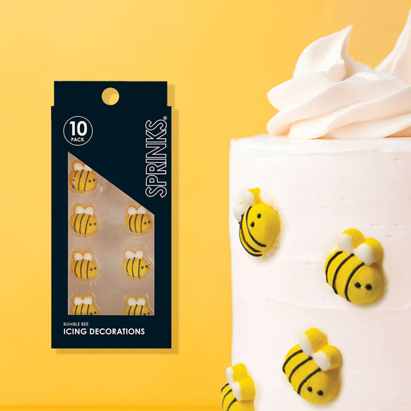 Sprinks Bumble Bee Icing Decorations 10 Pieces