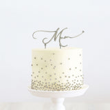 Cake & Candle Silver Metal Cake Topper Mum