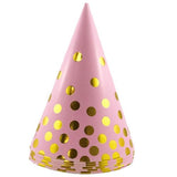 Party Cone Hats - Pink & Gold