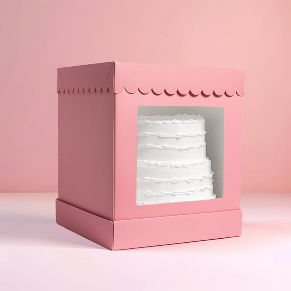 Pink Scalloped Cake Box 10
