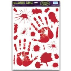 Beistle Window Clings Bloody Hands