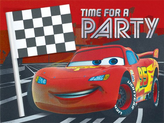 Cars 3 Deluxe Jumbo Invitations 8Pk – Planet Bounce