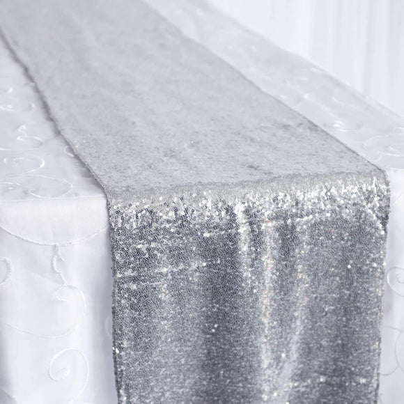 SILVER SEQUIN TABLE RUNNER