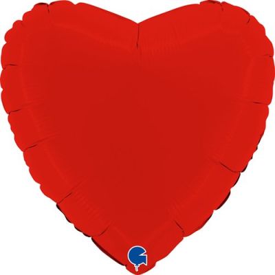 45cm Foil Balloon - HEART - MATTE RED