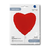 45cm Foil Balloon - HEART - MATTE RED