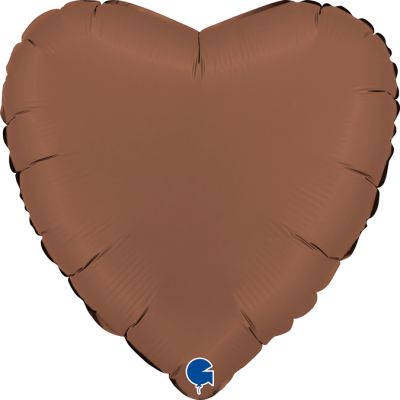45cm Foil Balloon Heart Satin Chocolate