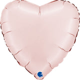 45cm Foil Balloon - Satin Pastel Pink Heart