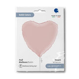 45cm Foil Balloon - Satin Pastel Pink Heart