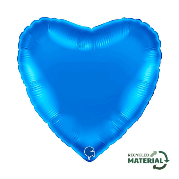 45cm Foil Balloon - Heart Blue