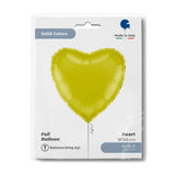 45cm Foil Balloon - Heart Yellow