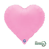 Grabo Foil Solid Colour Sweetie Heart 46cm Soft Matte Sakura Pink