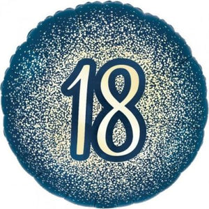 45cm Foil - “18” Navy Glitter