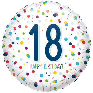 45cm Foil Balloon - HAPPY 18th BIRTHDAY