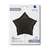 Grabo Foil Solid Colour Star 46cm Satin Fumé Black