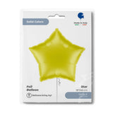 Grabo Foil Solid Colour Star 46cm Yellow