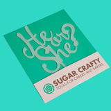 Sugar Crafty He Or She Opaque Acrylic Cake Topper