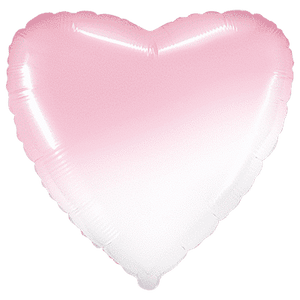 45cm Foil Balloon - Heart Pastel Gradient Pink