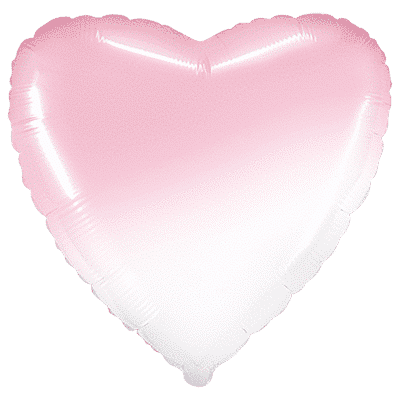 45cm Foil Balloon - Heart Pastel Gradient Pink