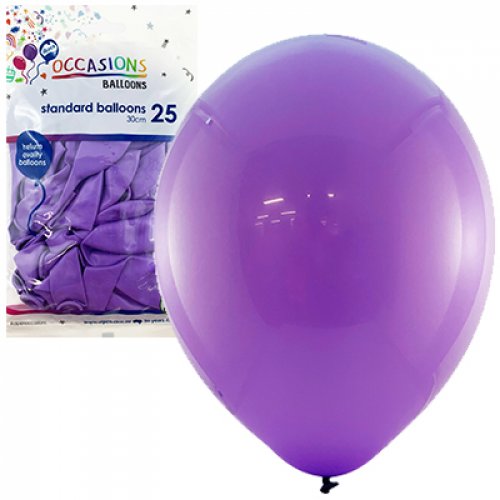 Fashion Purple Lavender Latex Balloons - 25 Pack