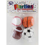 Soft Sport Balls Party Favours 4 Pk