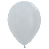 Sempertex 30cm Latex Balloon - Satin Silver