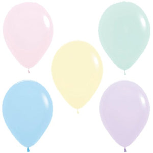 Pastel Matte Latex Balloons - 25 Pack