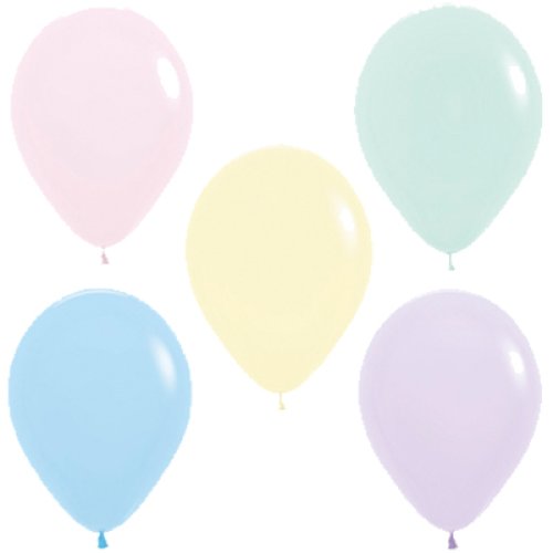 Pastel Matte Latex Balloons - 25 Pack