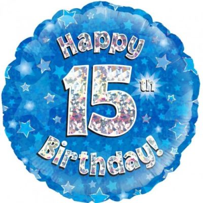 45cm Foil Balloon - 15TH BIRTHDAY