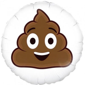45cm Foil Balloon - SMILING POOP EMOJI