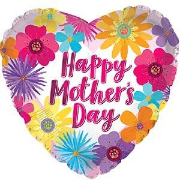 45cm Foil Balloon - HAPPY MOTHER'S DAY HEART