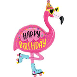 Betallic Foil Shape 107cm Flamingo Birthday