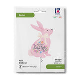 Betallic Foil Shape Easter Pastel Pink Bunny 81cm