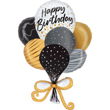 Betallic Foil 97cm Satin Birthday Balloons Bouquet