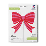 Betallic Foil Shape 104cm Striped Red Bow