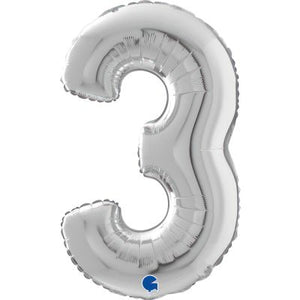 Mid 66cm Numbers SILVER #3