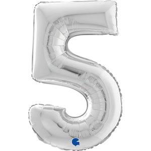 Mid 66cm Numbers SILVER #5