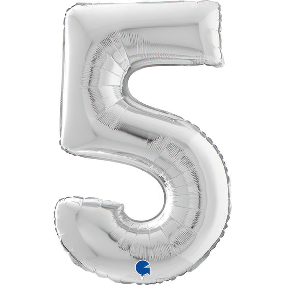 Mid 66cm Numbers SILVER #5
