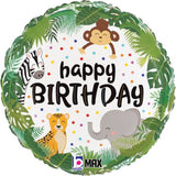 45cm Foil Balloon - JUNGLE BIRTHDAY