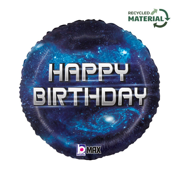 45cm Foil Balloon - HAPPY BIRTHDAY GALAXY