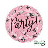 Betallic Foil 46cm Black Bow Party Drinks