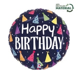 Betallic Foil 46cm Birthday Party Hats