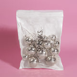 Sprinks Silver Disco Ball Toppers 12Pk