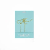 Cake & Candle Gold Metal Cake Topper Mum
