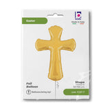 Betallic Foil Shape 99cm Gold Cross