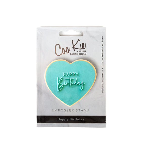 COO KIE HAPPY BIRTHDAY EMBOSSER STAMP - (CONTEMPORARY)