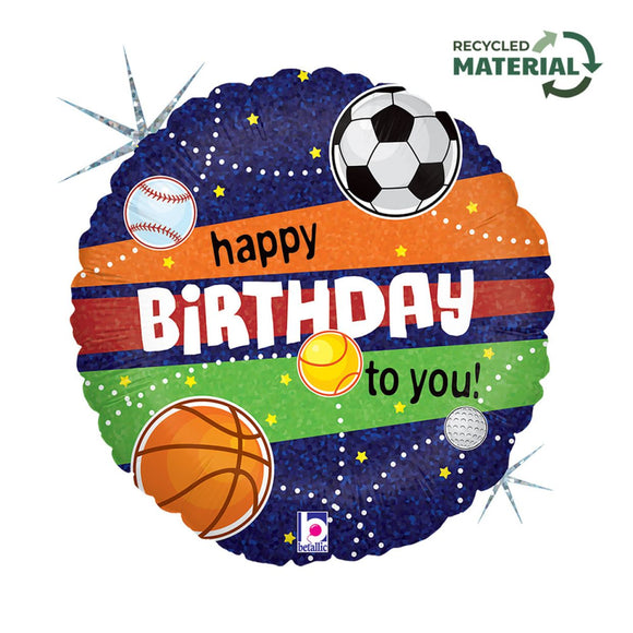 45cm Foil Balloon - Sports Birthday
