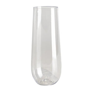 Clear Plastic Stemless Champagne Glass 250ml Pack 6