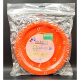 Occasions Reusable Plastic Dinner Plates Orange 230mm 20Pk