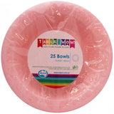 Reusable Light Pink Plastic Bowls 180mm 20Pk