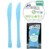 Occasions Reusable Light Blue Plastic Knives 20Pk